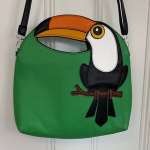 Source Unknown Green Toucan Crossbody Bag